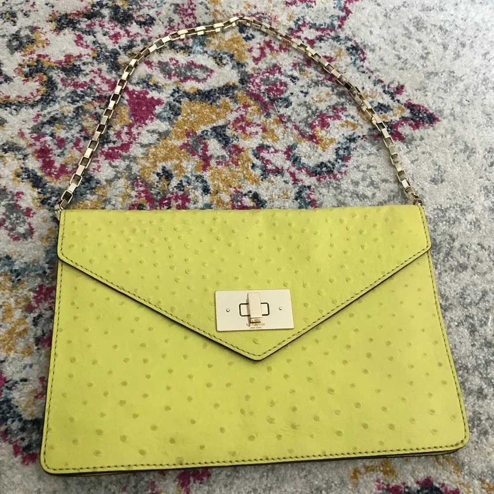 Kate Spade Post Madison Ostrich Bag - Picture 3 of 7